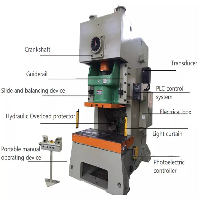 Høypresisjon pneumatisk enkelt sveiv stempling Power Press Punching Machine